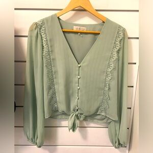 Wayf🍈 sage green blouse, size S